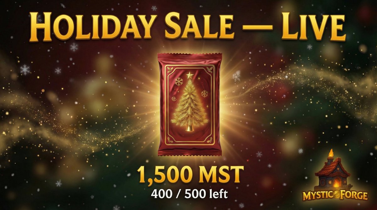 $WLD Holiday Sale — LIVE 🎄

100 packs sold in first hour. 400 left.

Unique festive artifact + exclusive element + avatar chance.

Don't miss out!