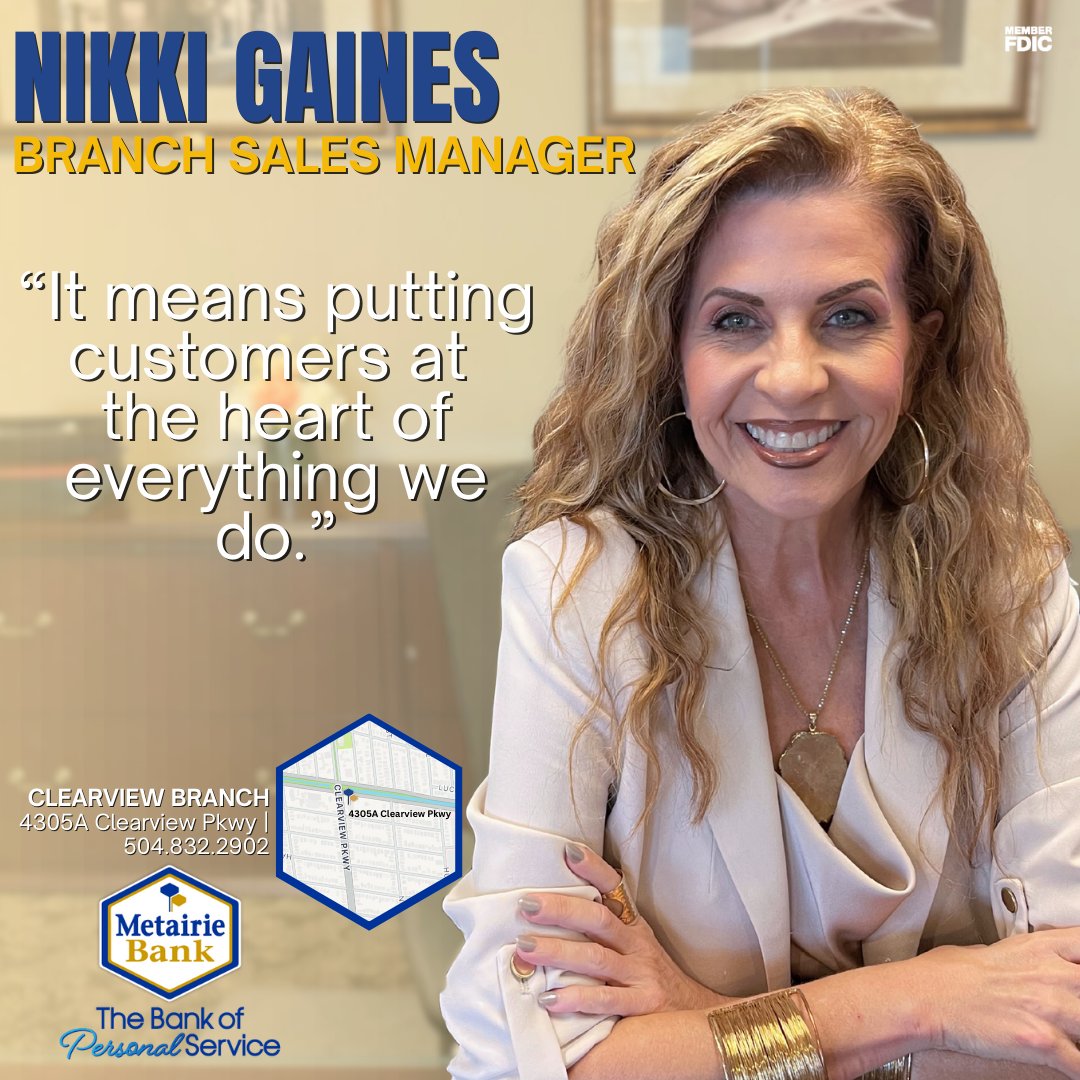 𝐌𝐞𝐞𝐭 𝐍𝐢𝐤𝐤𝐢 𝐆𝐚𝐢𝐧𝐞𝐬
Nikki is the branch sales manager at our Clearview branch.

To Nikki,“The Bank of Personal Service” means putting customers at the heart of everything we do. It’s about understanding individual needs and providing solutions with a personal touch.