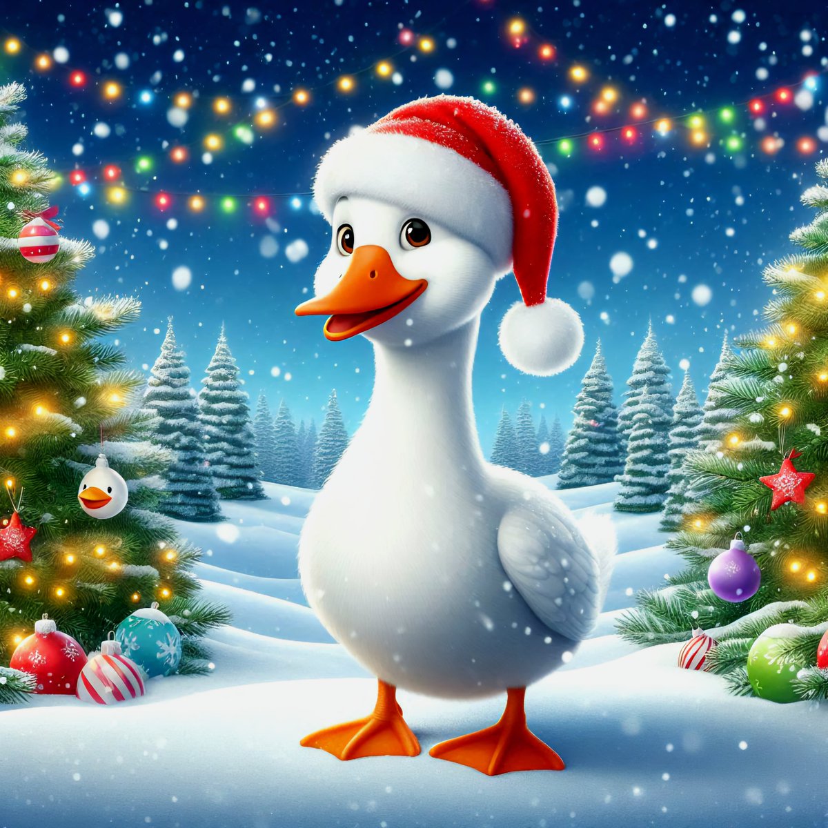 Christmas is coming
The goose is getting fat
He's not to worry
'Cos I won't eat that 🎄

#AI 🎨  #AIArt #AIArtwork #DigitalArt #Christmas #Winter #Goose