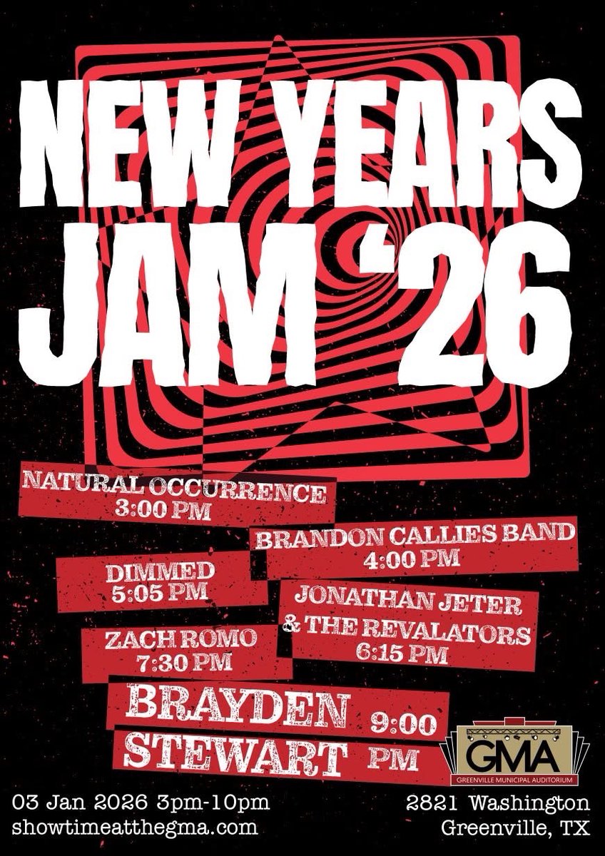 This’ll be a fun one! Meet us at the Greenville Municipal Auditorium on January 3rd! Get your tickets at showtimeatthegma.com today!
.
.
.
#brandoncalliesband #indieinfusedamericana #yallternative #bcb #altfolk