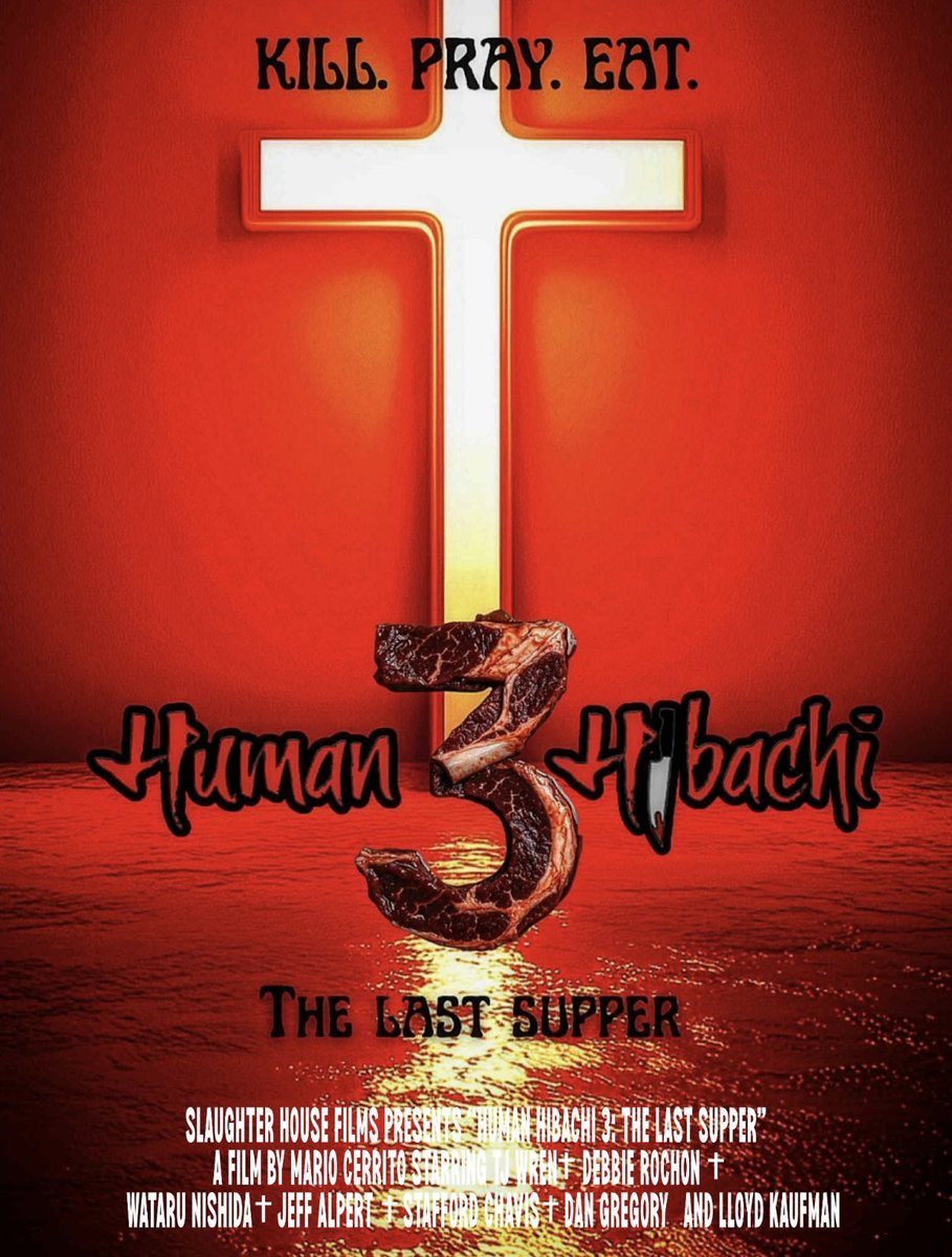 I was fortunate enough to be sent a link to watch #HumanHibachi3TheLastSupper. It’s the bloodiest! Very dark in places, and loved the ending. Better than HH2 in my opinion but the first still my favourite of the trilogy. Support indie horror &amp; give this a go, out soon!