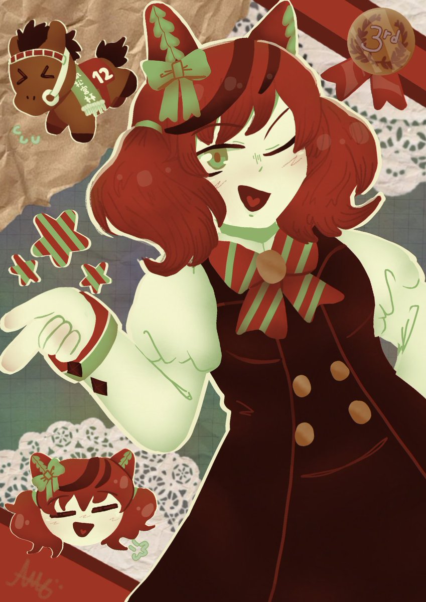 A piece I did for <a href="/ensquare_events/">Ensquare Events | Enstars Secret Santa 2025</a> Good Enough zine! Dedicated to our bronze collector, the epitome of being "Good Enough" 🐎🥉

#umamusume #NiceNature