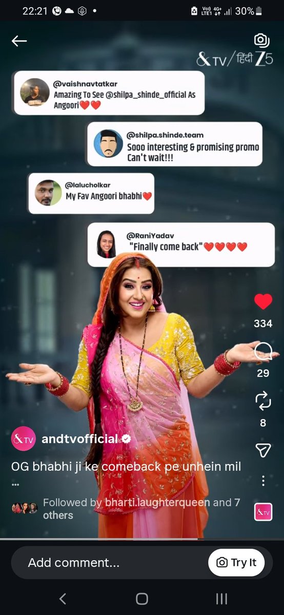 ShilpaShinde_TM's tweet photo. WE LOVE SHILPA AS ANGOORI

#ShilpaShinde

The promo reminds us why subtle humor works https://t.co/oOvQiEX3iw