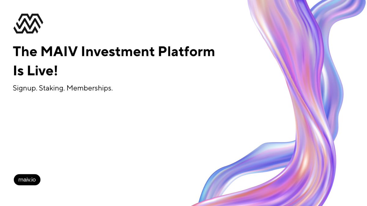MAIV_FINANCE's tweet photo. 1/2) Phase one of the MAIV Investment App is now LIVE, with signup, staking, memberships and more! 🔥

This is your opportunity to stake your $MAIV, claim your memberships, and prepare yourself for upcoming investment opportunities! 🌱

Check it out: https://t.co/UW0bBWPXki https://t.co/N7RA9bqMgA