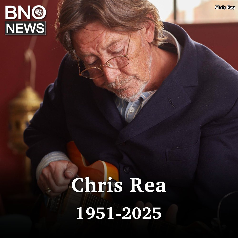 BNONews's tweet image. Chris Rea, who hits include 'Driving Home For Christmas' and 'Fool (If You Think It's Over)', has died at 74