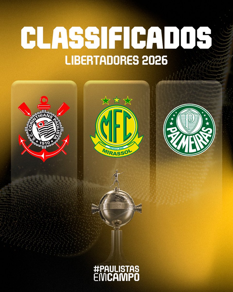 Paulistao's tweet image. O bonde dos Paulistas está fechado para a @libertadoresbr 2026!
#FutebolPaulista #Libertadores