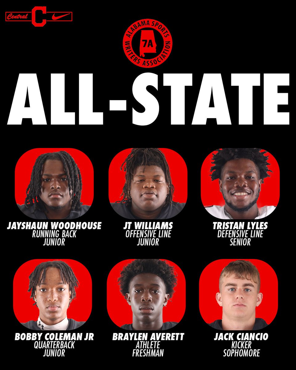 CHSREDDEVILS's tweet image. 𝘼𝙇𝙇-𝙎𝙏𝘼𝙏𝙀 𝙎𝙀𝙇𝙀𝘾𝙏𝙄𝙊𝙉𝙎!

Congratulations to all of our First Team All-State selection for 2025! 
#centralfootball