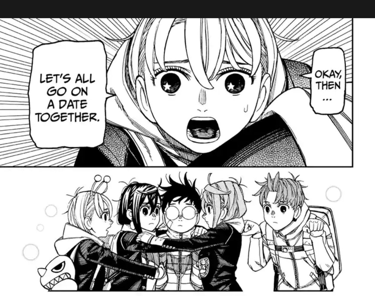 DheeruPra's tweet image. DANDADAN IS THE FIRST SHONEN MANGA TO FEATURE A POLYCULE RELATIONSHIP!!!!!!!!!!!