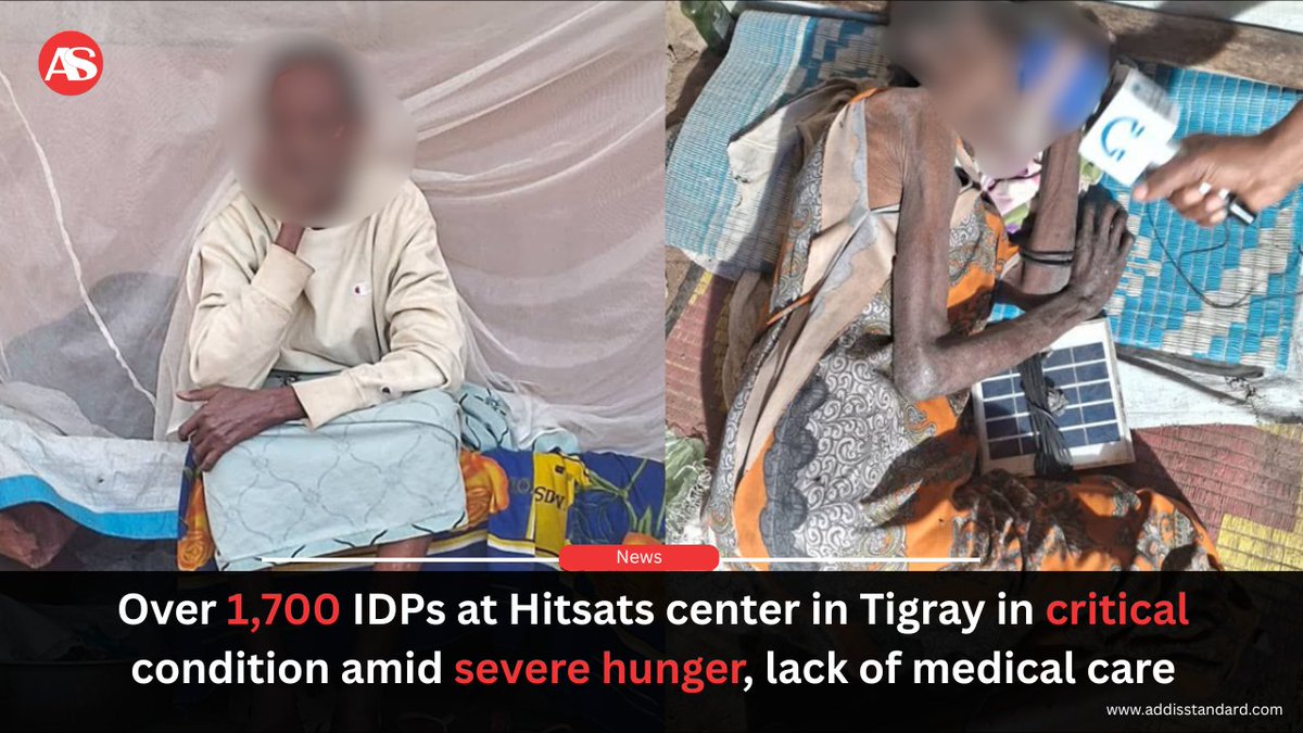 addisstandard's tweet image. Over 1,700 IDPs at #Hitsats center in #Tigray in #critical condition amid severe #hunger, lack of medical care

More than 1,700 internally displaced persons (IDPs) sheltering at the Hitsats IDP center in Tigray are facing a worsening hunger crisis, with reports indicating…