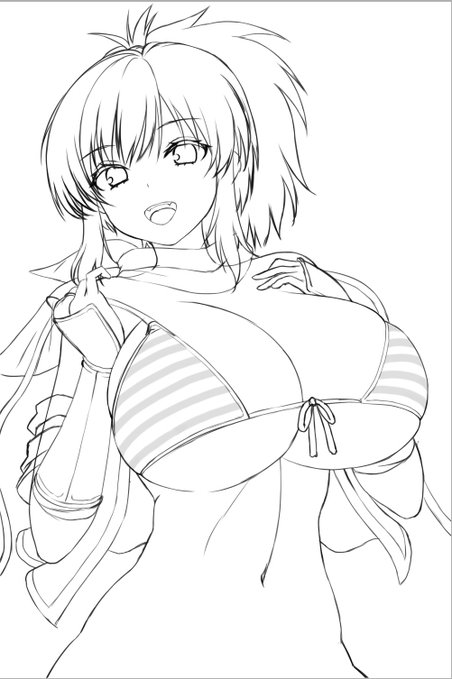 色がつかないとなんのキャラか微妙にわからないかも。逆光で塗るべきかもしれないけど、普通の光源で塗りたいかも・・・・。