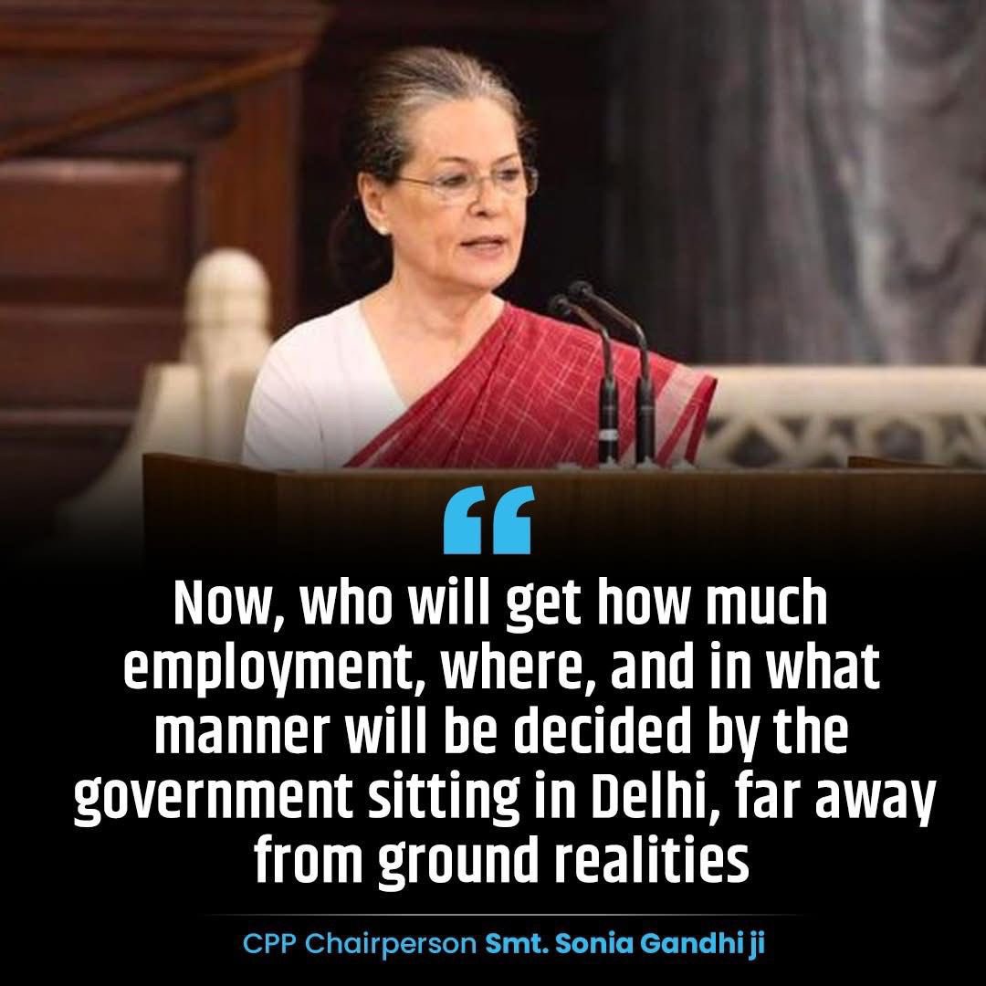 Nvrvijay's tweet image. இனி, யாருக்கு எவ்வளவு வேலைவாய்ப்பு வழங்கப்பட வேண்டும், அது எங்கு மற்றும் எந்த முறையில் வழங்கப்பட வேண்டும் என்பதனை — நிலவரத்தின் உண்மைகளை அறியாத, டெல்லியில் அமர்ந்துள்ள அரசாங்கமே தீர்மானிக்கப் போகிறது.

— CPP தலைவர்
திருமதி சோனியா காந்தி அவர்கள்

#SoniaGandhi
#CPP
#RightToWork