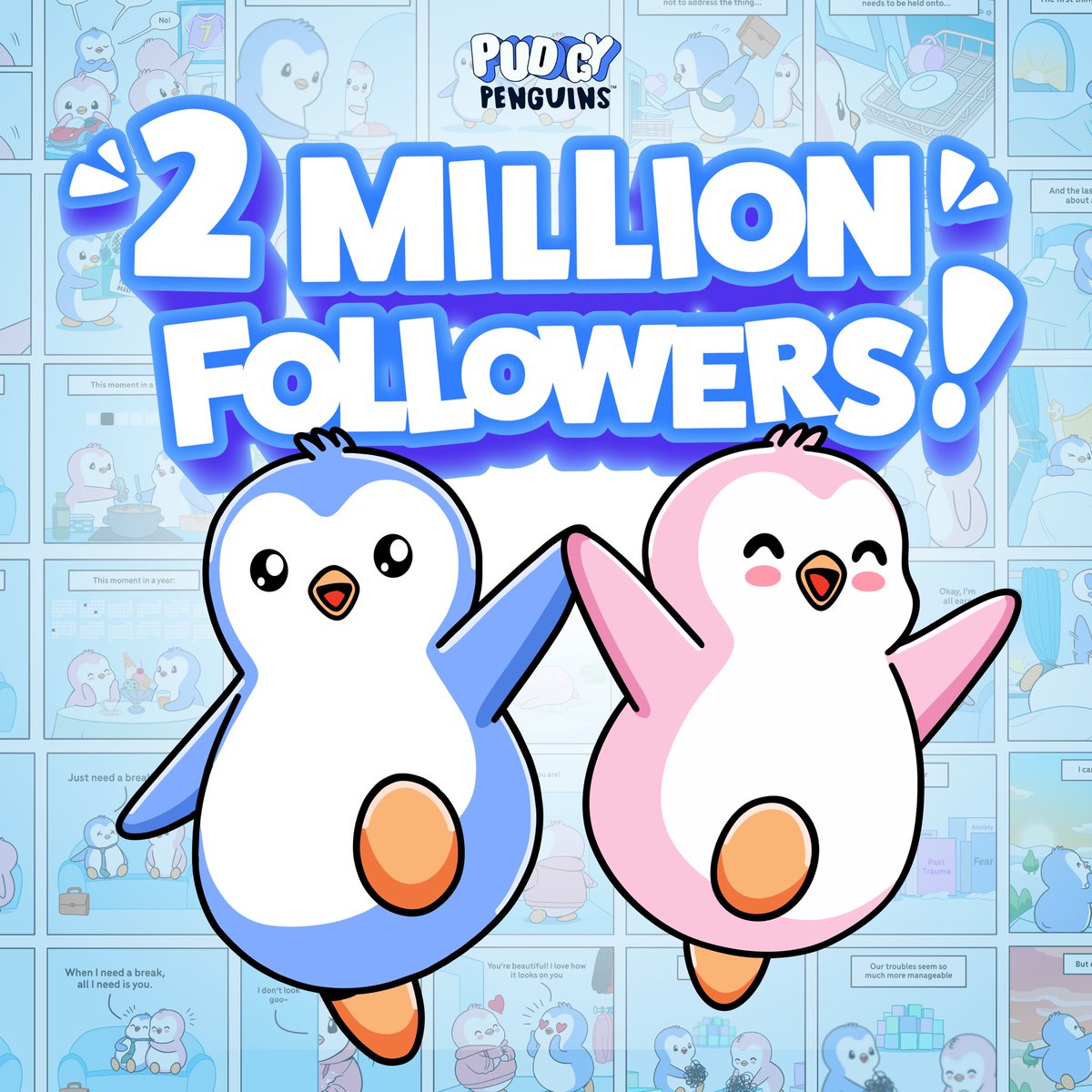The official Pudgy Penguins @Instagram page just hit 2,000,000 followers!

Don’t wait for mass adoption, create it.