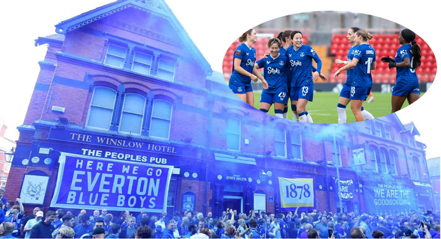 EFC_FanAdvisory's tweet photo. Last opportunity to visit the iconic Winslow Pub?
The next game at Goodison will be a Friday night game on 23 Jan 7pm. @ELFCFans will be in the Winslow, with some great merchandise and their 2026 Calendars. Come in for one last game before it closes and support Everton Women 💙 https://t.co/EXyyH9c2R9