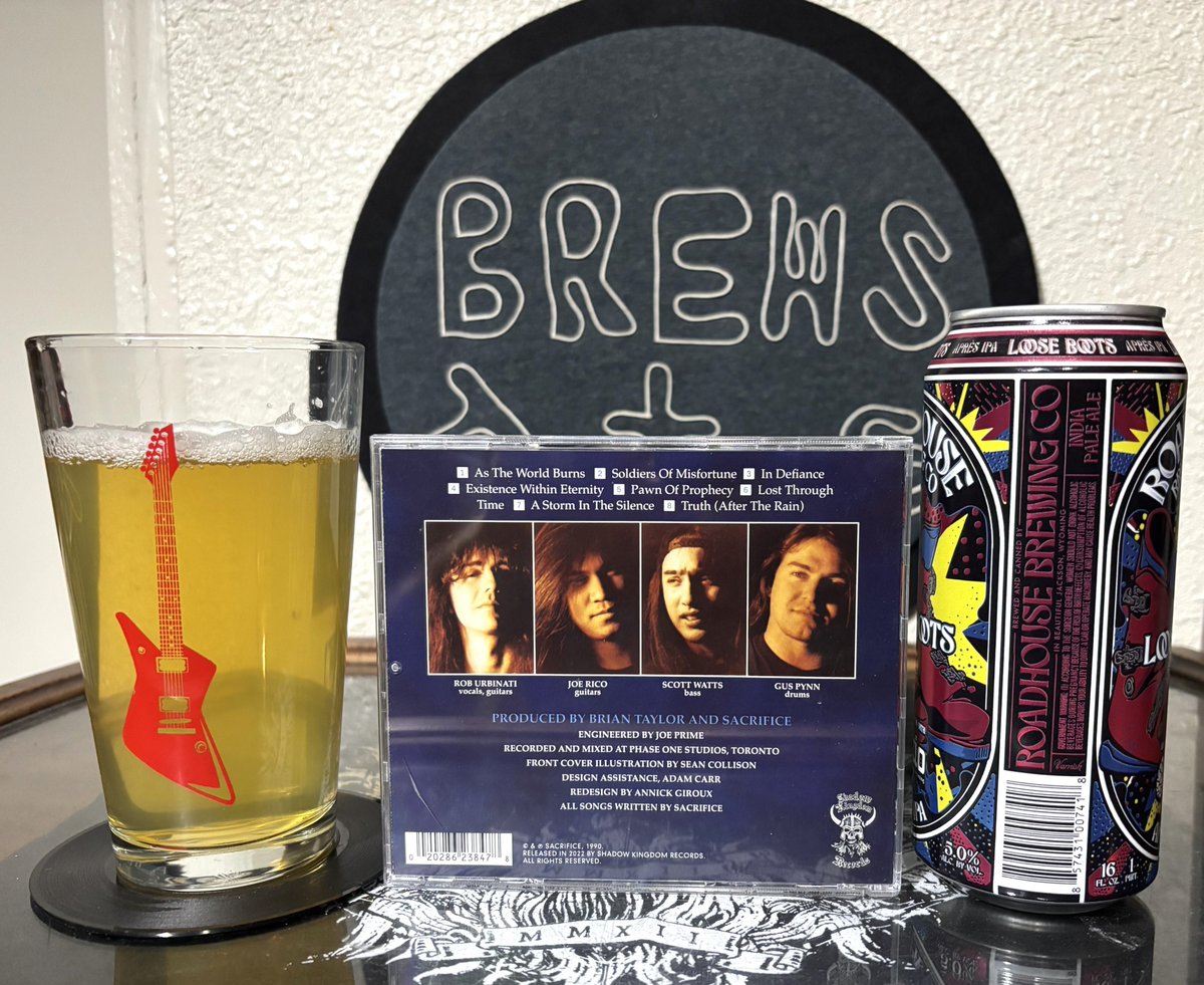 #Sacrifice "Soldiers Of Misfortune" &amp; <a href="/roadhousebeer/">Roadhouse Brewing Co</a> Loose Boots Après IPA   brewsandtunes.blogspot.com/2025/12/decemb…