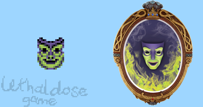 my attempt at a pixel art rendition of the magic mirror #pixelart #disney #SnowWhite