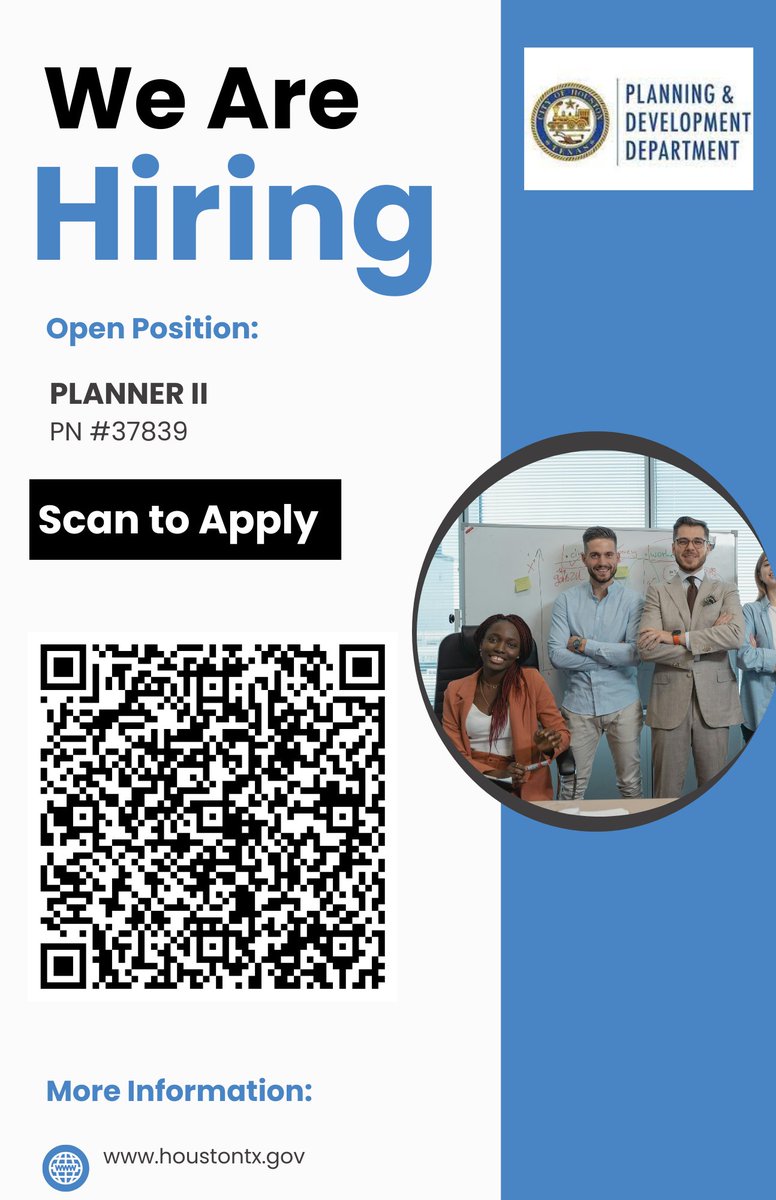 Help shape Houston’s growth from the ground up. As a Planner II, you’ll review development proposals, apply city planning standards, and collaborate with communities and agencies to guide smart, compliant development.
Apply here ➡ ayrs.io/MP3gR2