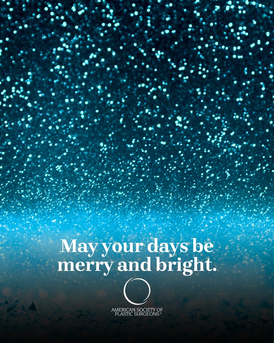 ASPS_News's tweet photo. Warmest wishes from all of us at the American Society of Plastic Surgeons. May your holiday season be merry and bright, and here's to a great year ahead! ✨🤩
#HappyHolidays #HappyNewYear #ASPS #PlasticSurgery https://t.co/HUmHRiYTOQ