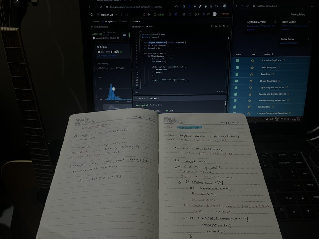 _saniyak_09's tweet image. Day 6 of DSA 🚀.
Just showing up.

#LearningInPublic #DSA #LeetCode #JavaScript #Consistency