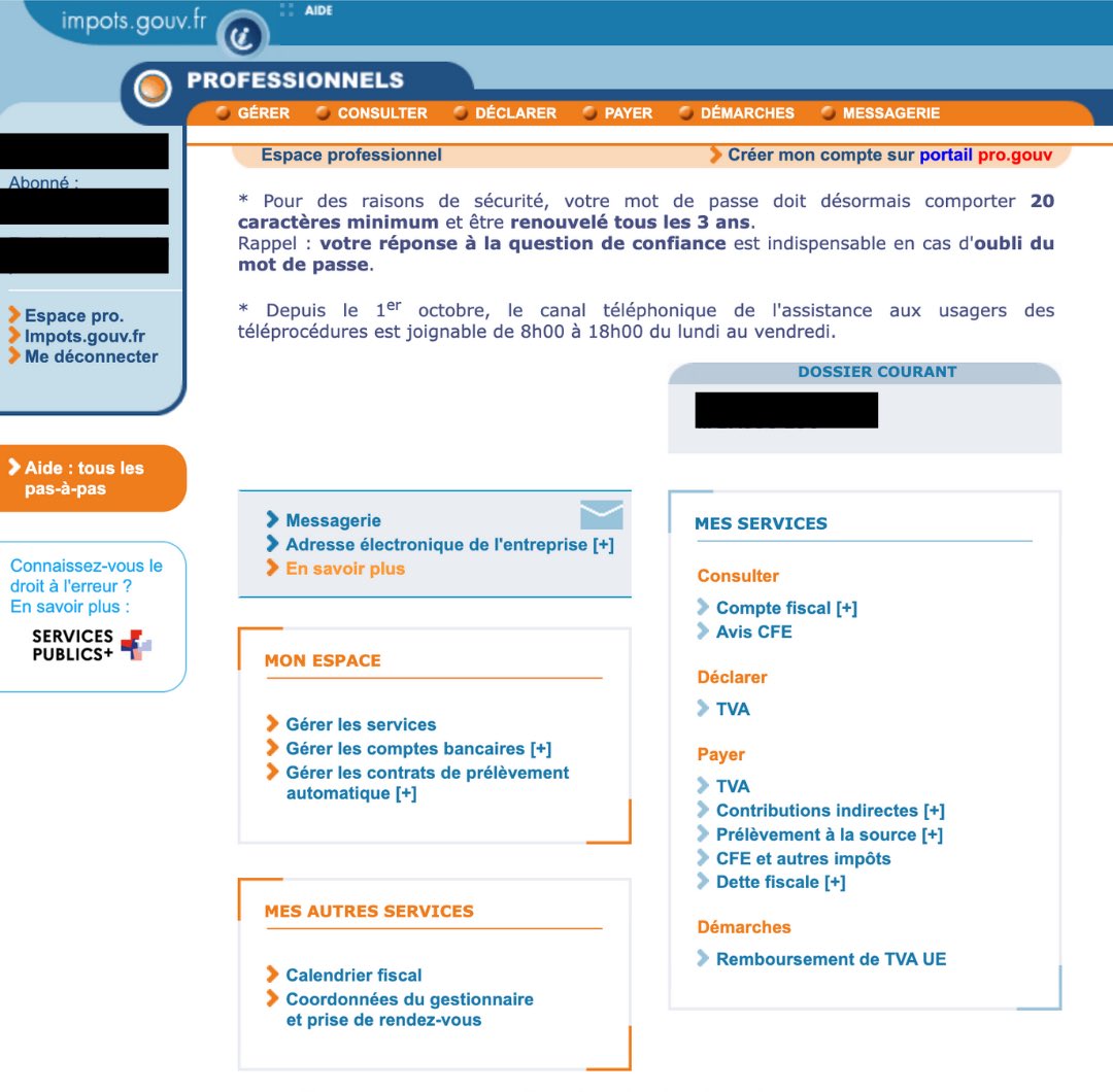 lckecom's tweet image. on est bientôt en 2026 (deux mille vingt-six) le service pro des impôts ressemble toujours à ça ptdrrr