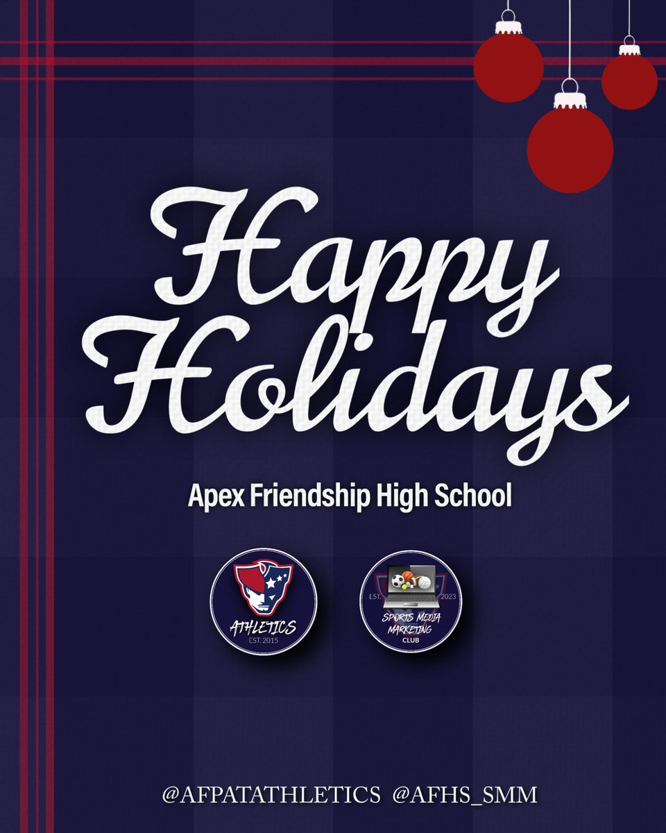 afhs_smm's tweet image. Happy Holidays! #PatFam #RepAFHS 🔴⚪️🔵❄️