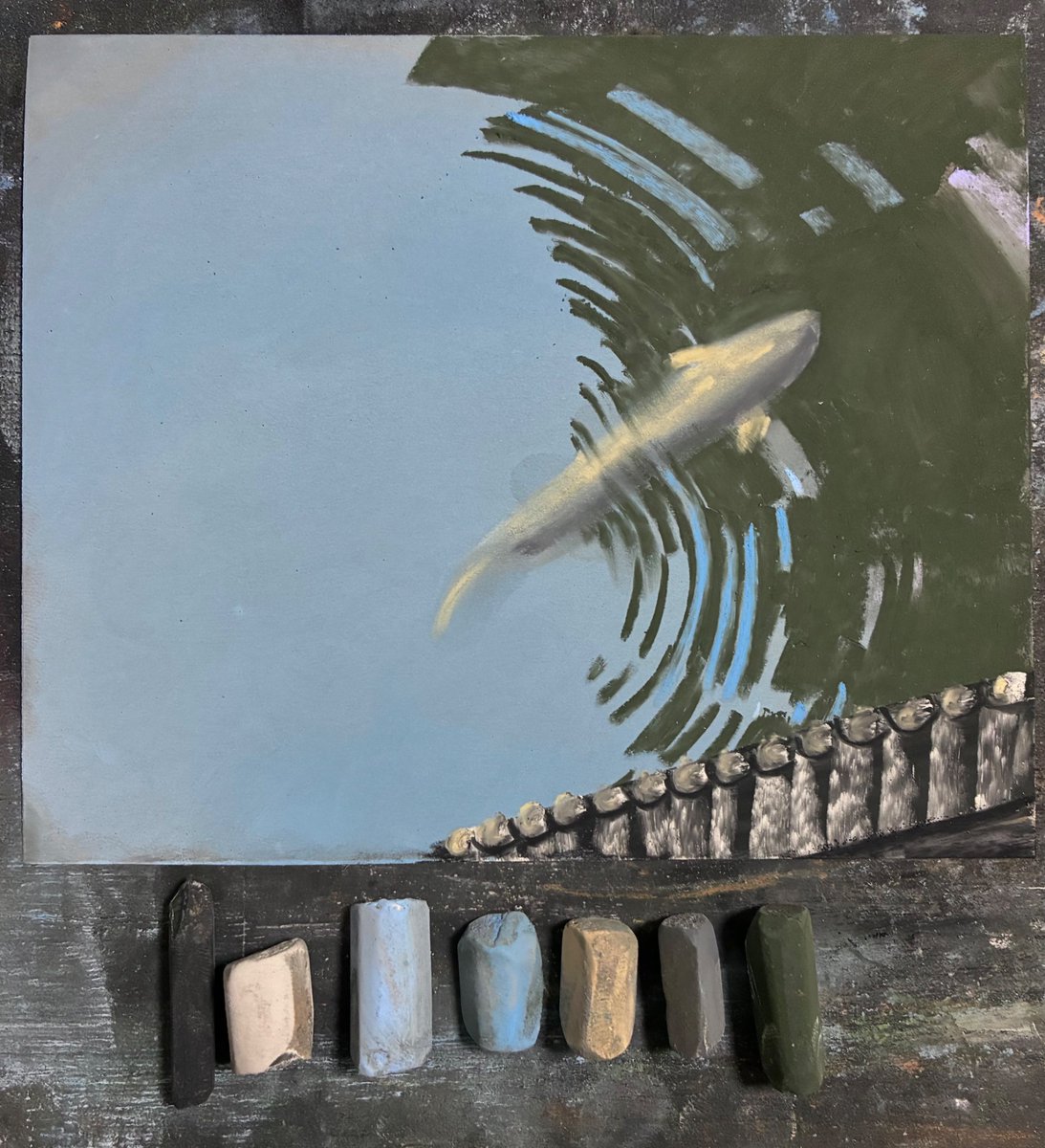 miya_pastel1's tweet image. 鯉と水面