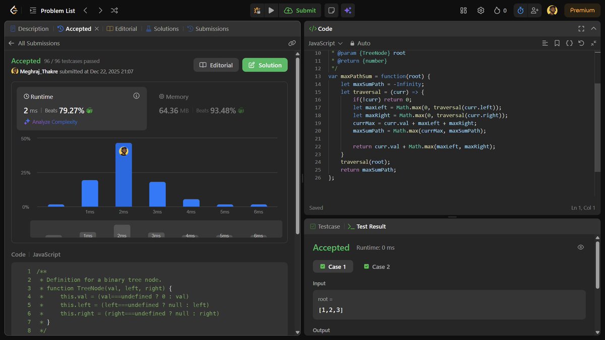meghraj_thakre1's tweet image. Day 96 of 100
Yesterday: solved a hard DSA problem
Today: solved the same problem again — no video, no code reference 💪
That’s real progress !!!!!!!

#DSA #LeetCode #Consistency #LearningInPublic