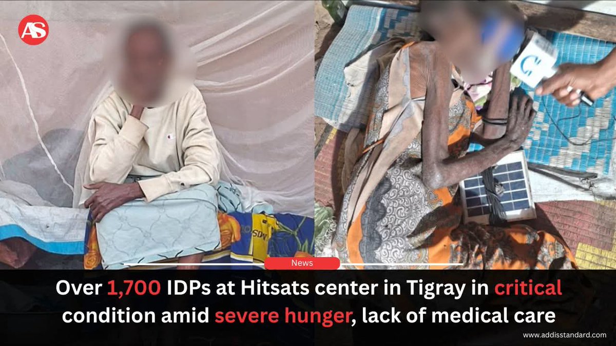 BrhaneNe's tweet image. Over 1,700 IDPs at #Hitsats center in #Tigray in #critical condition amid severe #hunger, lack of medical care

More than 1,700 internally displaced persons (IDPs) sheltering at the Hitsats IDP center in Tigray are facing a worsening hunger crisis, with reports indicating...

1/2