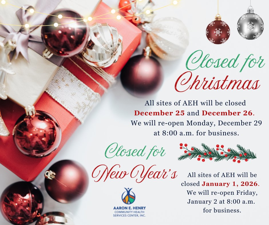 aehchc's tweet photo. Please take note of our days of closure for the holidays. https://t.co/hXppubnsMt