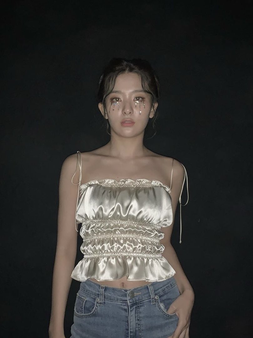 xiongseulgi's tweet image. Seulgi's tear makeup in 《Psycho》