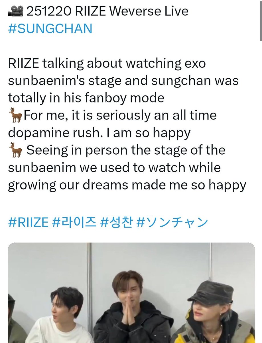 3232juncotton's tweet image. heart2hearts carmen said she cried while watching exo's mma performance, nct wish yushi verge of tears, riize anton and sungchan hyped exo for whole performance🥹🫶🏻 sm babies are so cute exo really raised whole generation