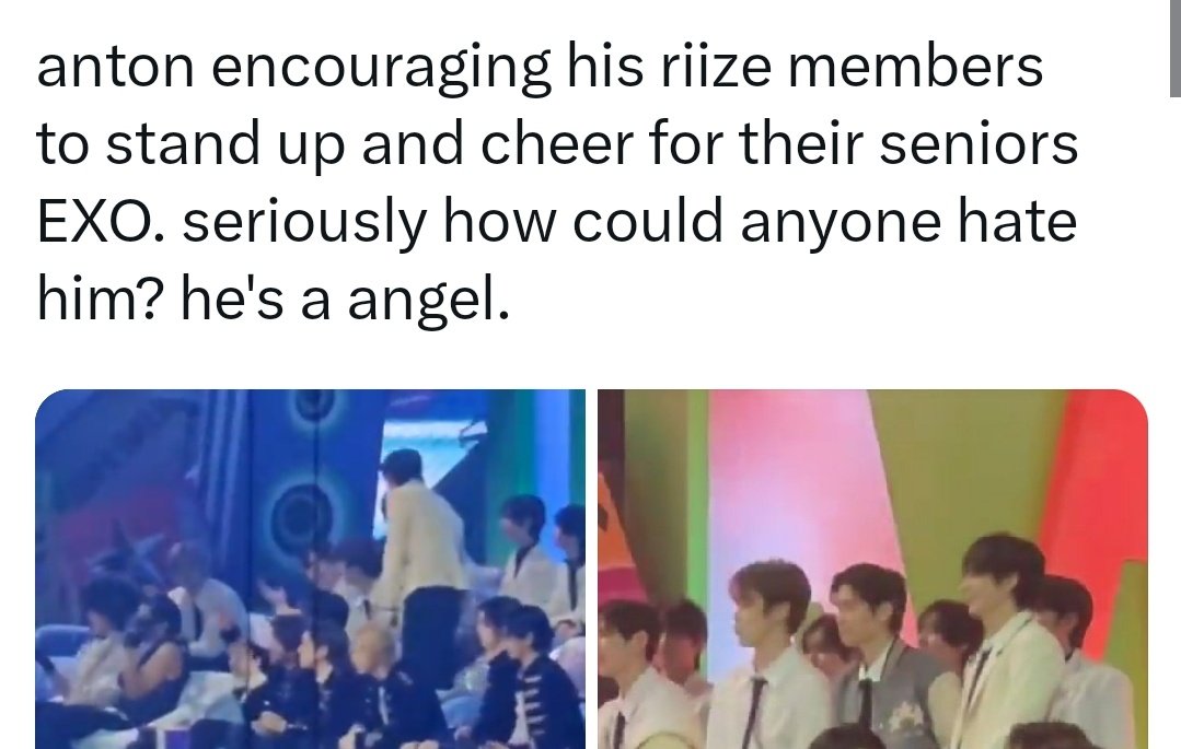 3232juncotton's tweet image. heart2hearts carmen said she cried while watching exo's mma performance, nct wish yushi verge of tears, riize anton and sungchan hyped exo for whole performance🥹🫶🏻 sm babies are so cute exo really raised whole generation