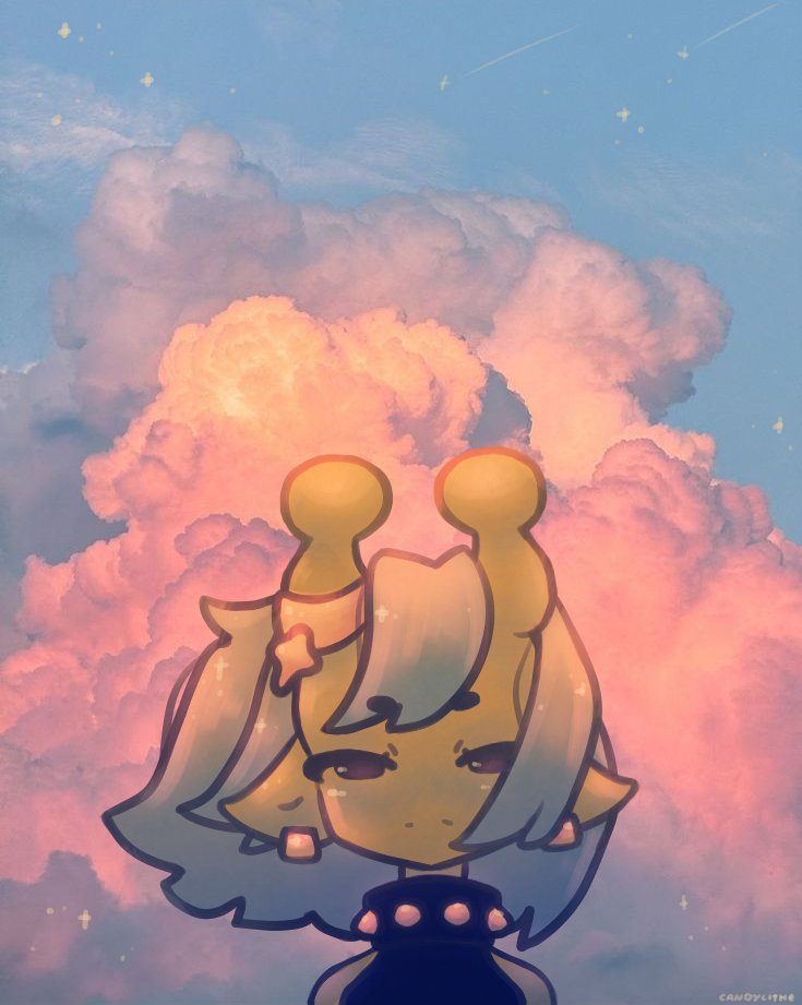 candylithe's tweet image. ♪~I used to hear a simple song
  
That was until you came along~♪

 #Alien #oc #art #glorp #digitalart #clouds