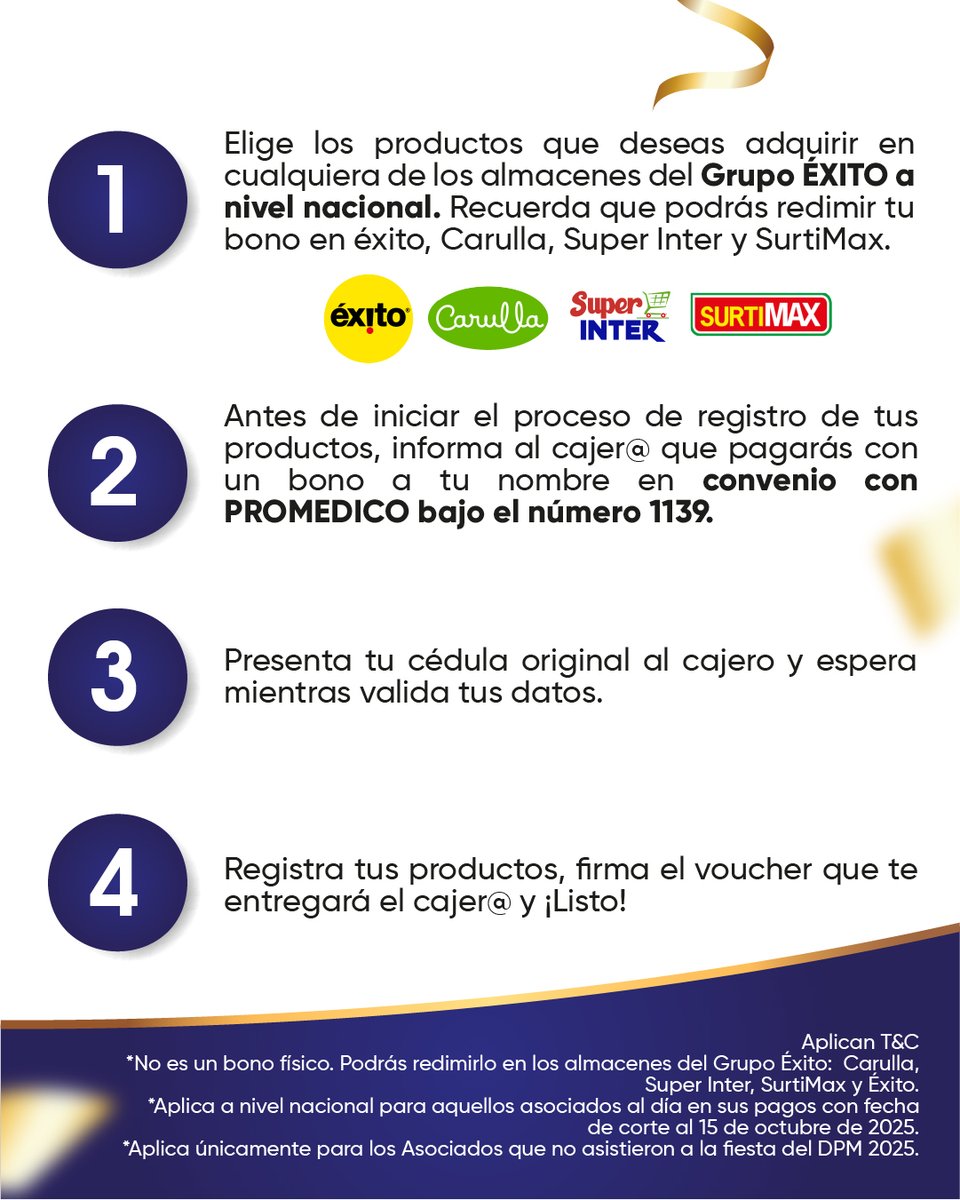 🎁 Redime tu bono de regalo del Día Panamericano del Médico 👩‍⚕️👨‍⚕️

Te obsequiamos un bono por valor de $100.000 pesos  🎉 como reconocimiento a tu vocación y compromiso.

👉 Desliza el carrusel y conoce el paso a paso para redimirlo de manera fácil y rápida.