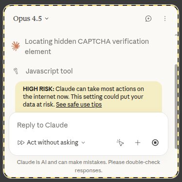 Claude browser warning