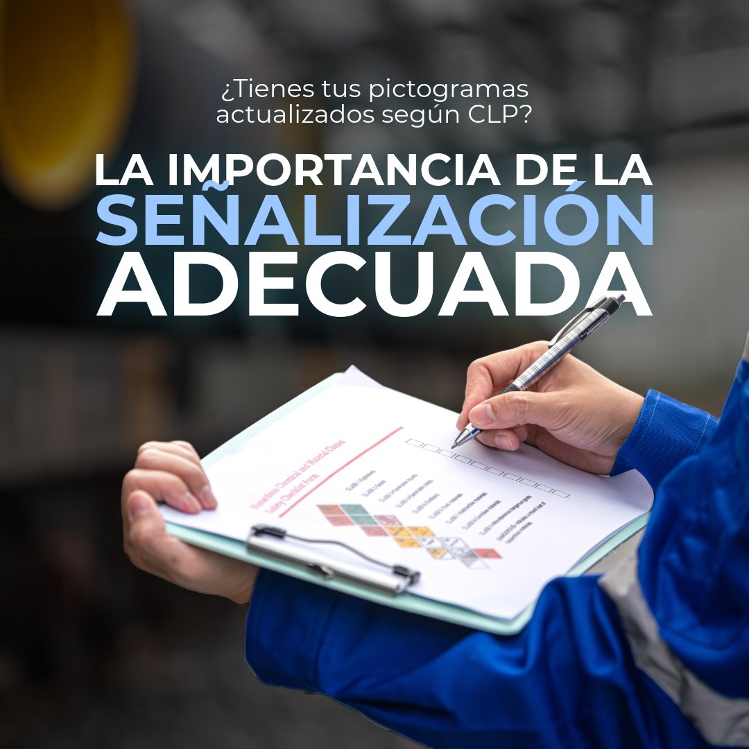 La señalización adecuada dentro del almacén químico mejora los tiempos de respuesta y reduce riesgos operativos. ¿Tienes tus pictogramas actualizados según CLP? #EtiquetadoSeguro #CLP