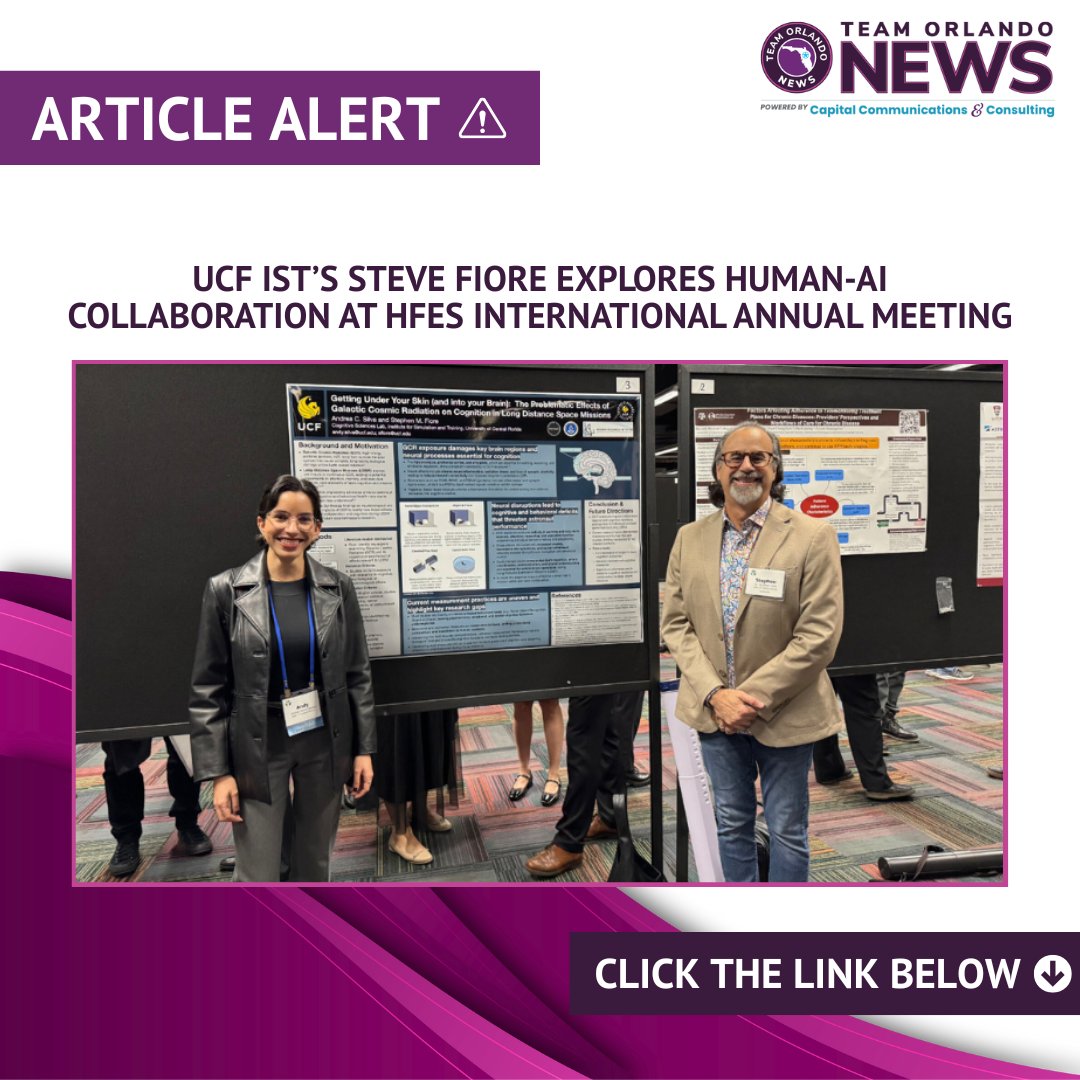 #ICYMI: UCF IST’s Steve Fiore explores human-AI collaboration at HFES International Annual Meeting

Learn more here: teamorlando.org/ucf-ists-steve…