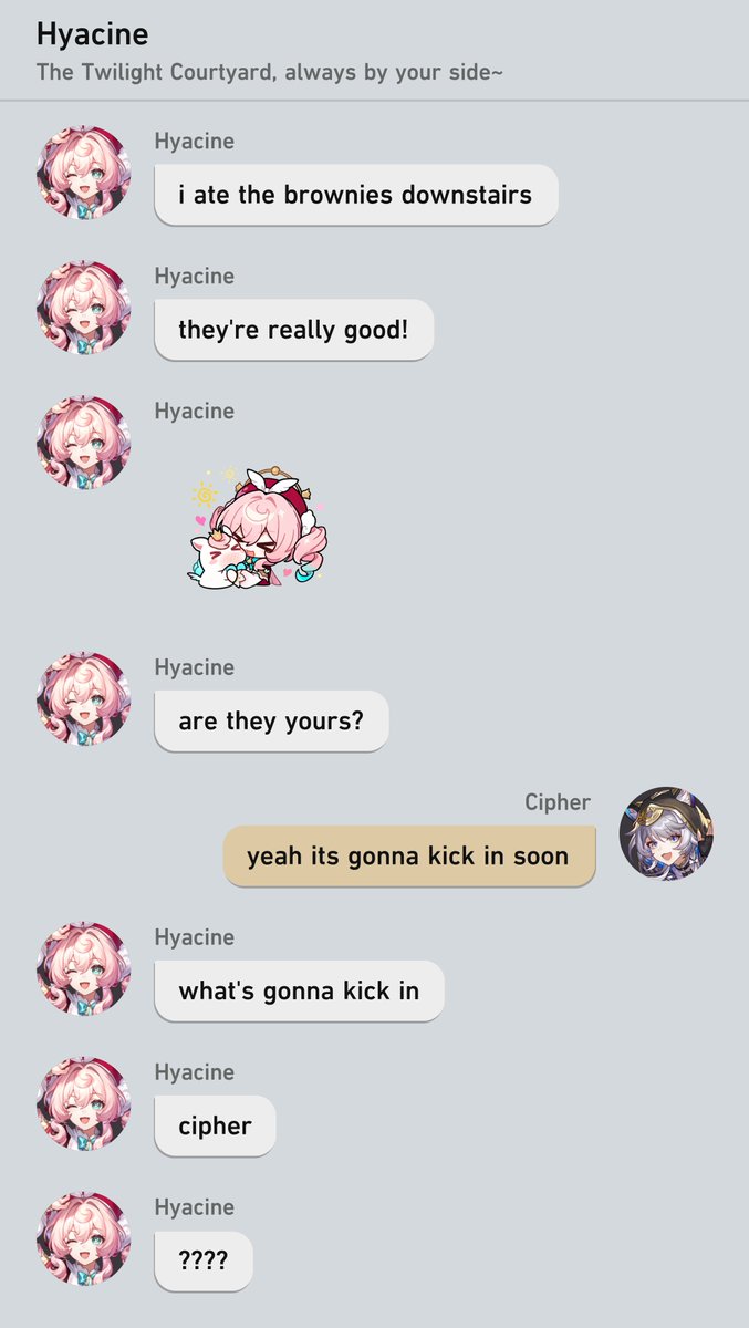it was just a joke i swear #hyacipher