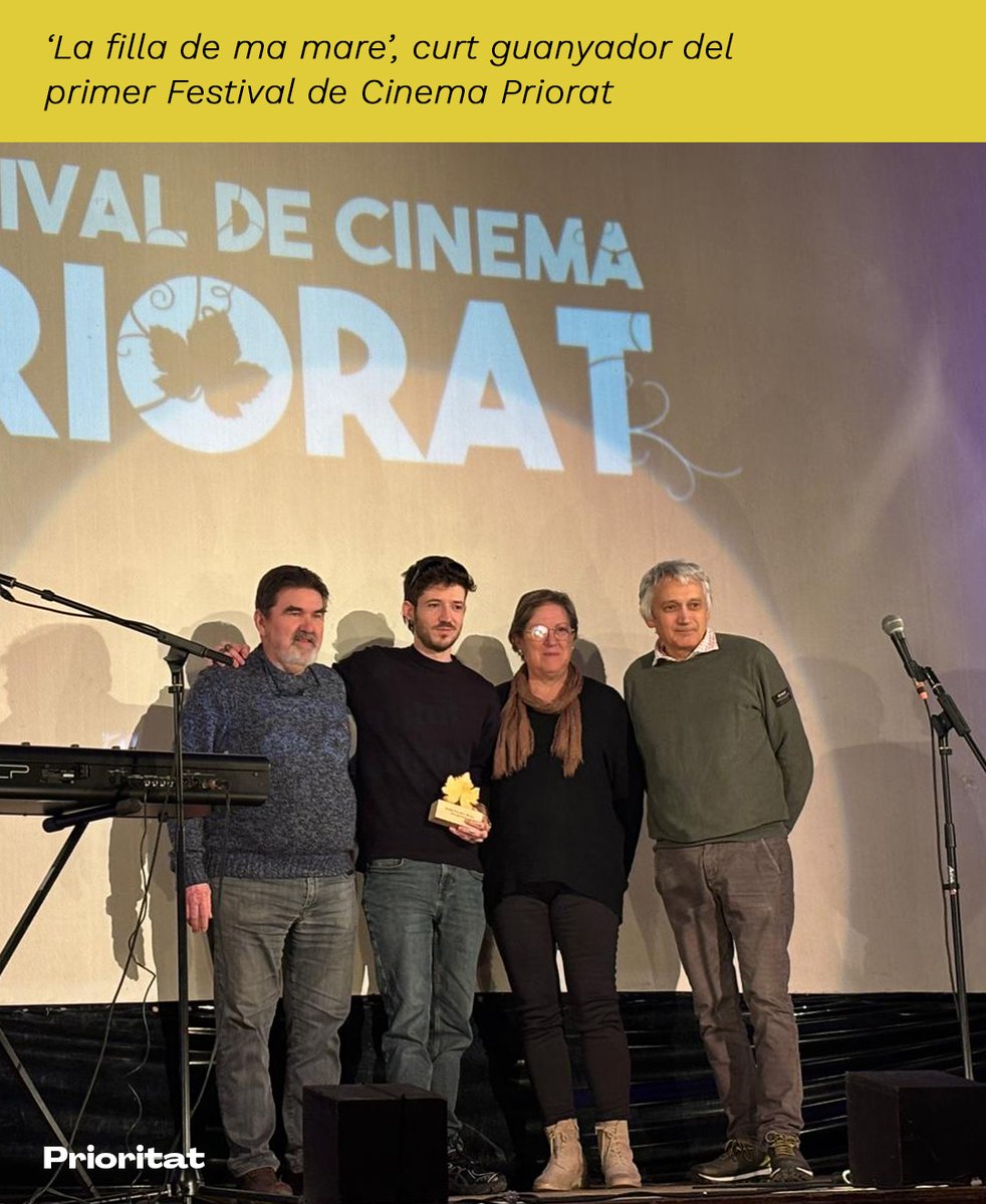 EL PRIORAT S'OMPLE DE CINEMA 🎬
Ahir diumenge 21/12/2025 es van lliurar a <a href="/AjCornudella/">Ajuntament de Cornudella de Montsant</a> els premis del 1r Festival de Cinema Priorat, on ha col·laborat Prioritat, i en Jaume Asens, ha format part del jurat del premi Priorat: “La filla de ma mare”, de Carles Gómez Alemany📽