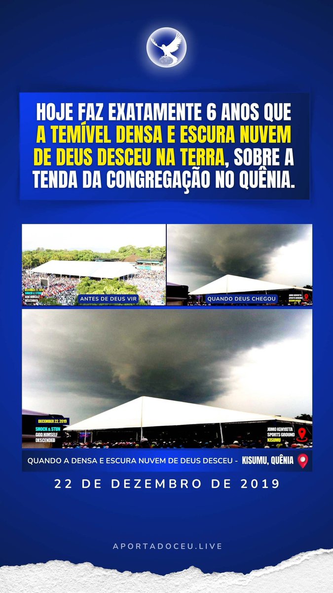 DuartefAmanda's tweet image. E disse o Senhor a Moisés: Eis que eu virei a ti numa nuvem espessa, para que o povo ouça, falando eu contigo, e para que também te creiam eternamente. Porque Moisés tinha anunciado as palavras do seu povo ao Senhor.

Êxodo 19:9
#TheDivineVisitation