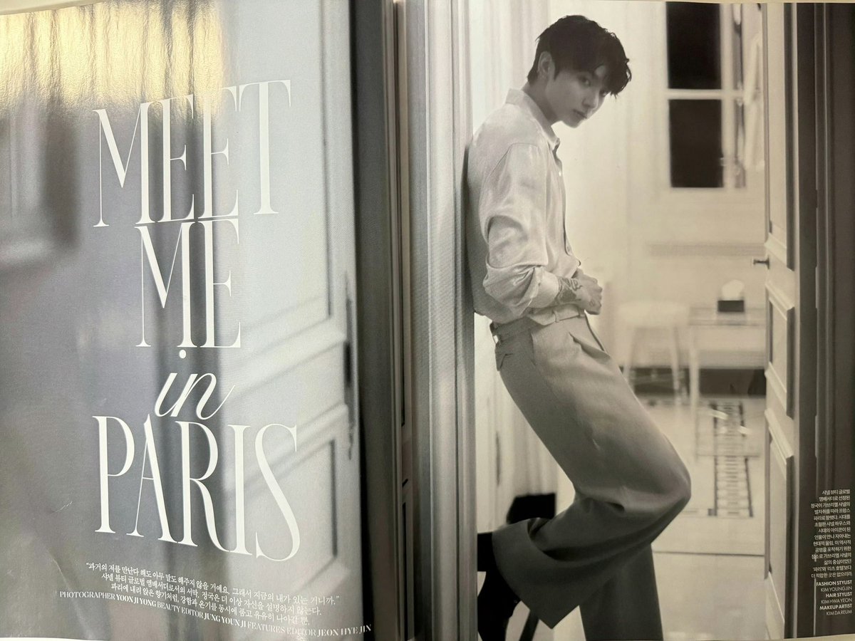 This is giving me the most beautiful romantic book vibes.. Jungkook, you are so handsome ♥︎
JUNGKOOK FOR ELLE KOREA