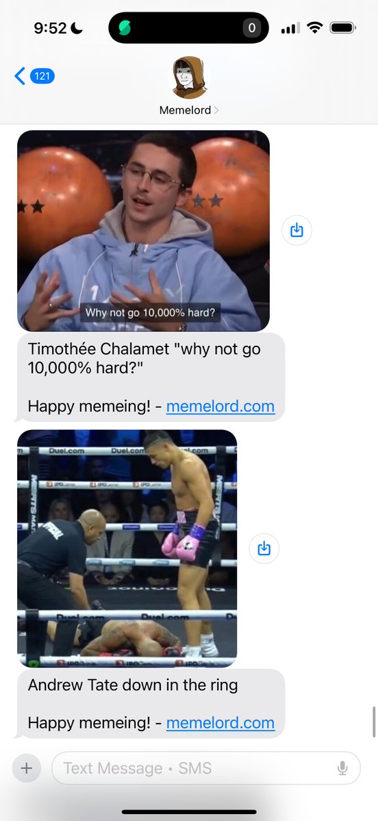 iamjasonlevin's tweet image. I built Meme Texts last year

Everyday I get 3-5 unhinged new trending meme templates texted to me

Now I feel like Dr. Frankenstein.

THE MONSTER IS ALIVEEEE

i never could’ve guessed that when i built an AI system to pick up the newest hottest memes, I’d get memes of:

- Sam…