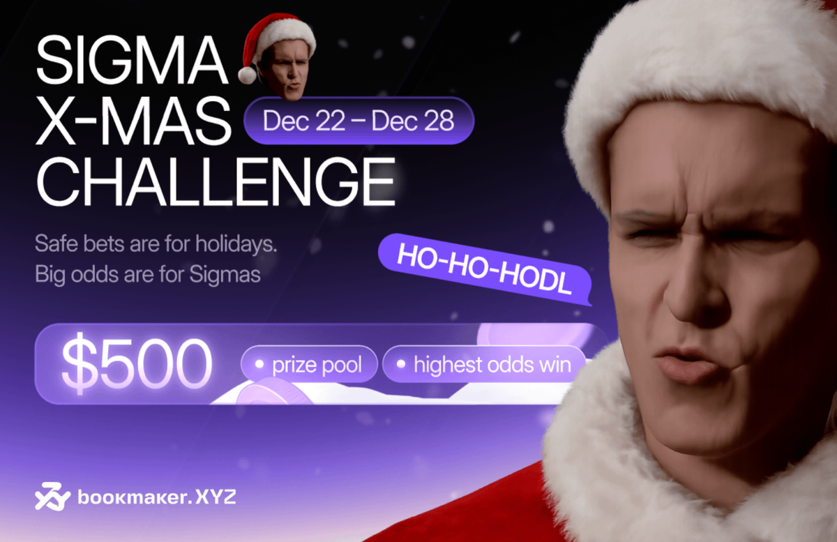 🎄 SIGMA X-MAS CHALLENGE 🎄

Time to prove you’re built different.

We’re launching a Christmas betting contest for real sigmas → no safe plays, only confidence.

💰 $500 prize pool
🏆 5 winners × $100 in freebets

How to enter:
• Place a combo bet with max 3 events
• Minimum