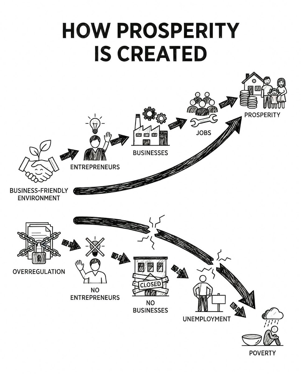Poverty is solved by prosperity, and prosperity is built by entrepreneurs.

But entrepreneurs need a business-friendly environment to create prosperity.

So if you claim to care about the poor but oppose economic freedom, you don’t actually care about the poor.