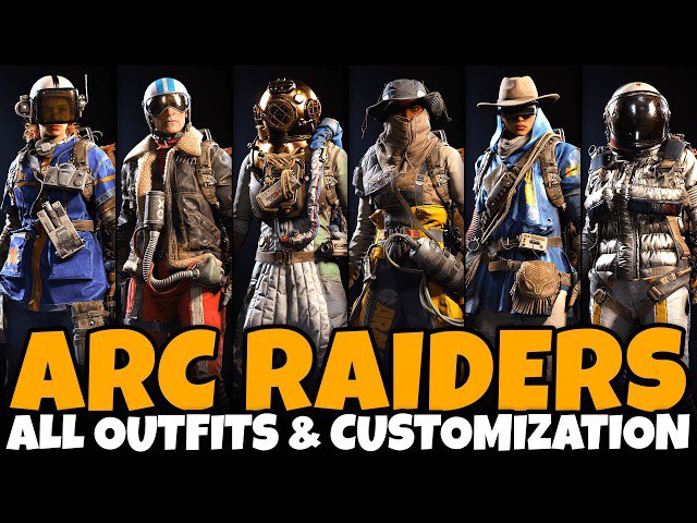 TheMosGaming's tweet photo. @ARCRaidersGame Who approved these cosmetics 😭 Can we get some that actually go hard? 
#ArcRaiders #Games #Update #New https://t.co/HEaPu1Kev9