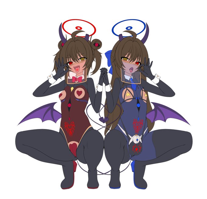 ぴっちり悪堕ち双子の下描きです!
完成絵は衣装とか色とか変わるかも😊 