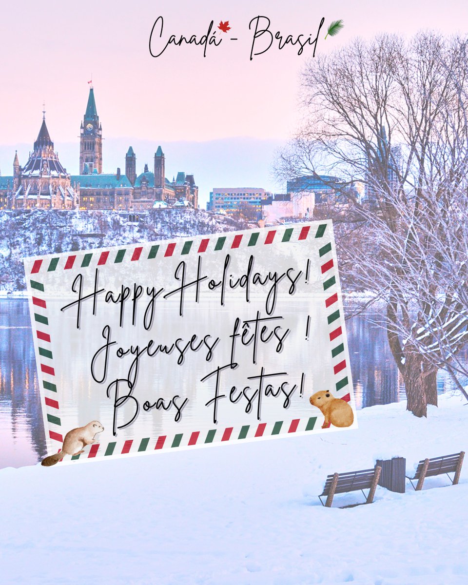 ✨ Boas Festas from Canada! 🇨🇦❤️🇧🇷
As we wrap up the year, we celebrate the warmth of friendship and the joy of inter-cultural connections.
From all of us at Canada in Brazil, thank you for being part of our journey in 2025.
Happy Holidays &amp; Feliz Ano Novo! 🎉🥂