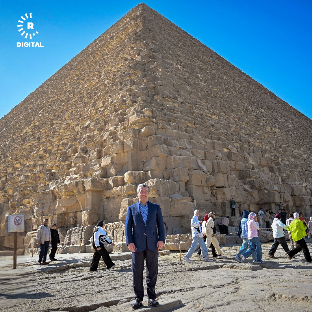 بالصور.. زيارة رئيس وزراء إقليم كوردستان مسرور بارزاني إلى أهرامات مصر والمتحف المصري الكبير في القاهرة 