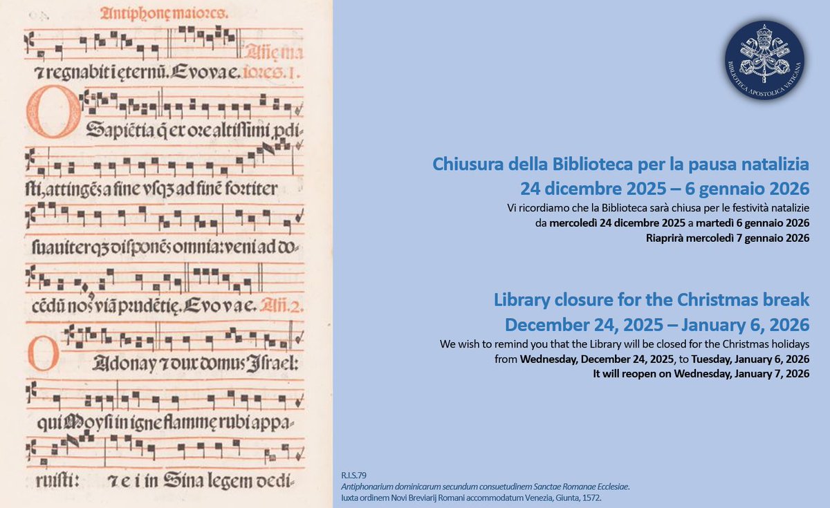 Vatican Library tweet media