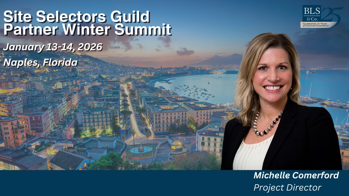 BLS &amp; Co.’s Michelle Comerford will be attending the Site Selectors Guild Partner Winter Summit next week! 

The event brings together site selection and economic development leaders to share insights, trends, and strategies shaping the future of corporate location decisions.