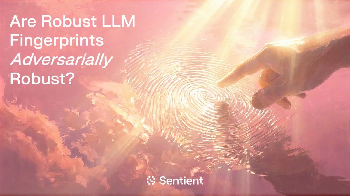 很多人对 AI 安全的一个误解是：
以为模型指纹就等于身份。
Sentient <a href="/SentientAGI/">Sentient</a> 最近给出的结论其实很简单：
在真实对抗环境下，
现在大多数 LLM 指纹方案，基本都靠不住。

问题不在技术有多复杂，
而在于一个被长期忽略的现实前提。
当 AI 被用在金融、交易、自动决策这些高风险场景里，